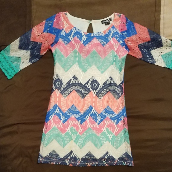 Tri color dress - Picture 1 of 1